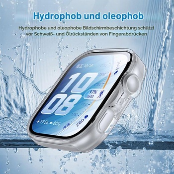Pouzdro Lemxiee pro Huawei Watch FIT 5 Pro s ochranným tvrzeným sklem, průhledné akrylové ochranné