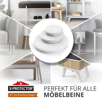Plstené nábytkové klzáky X-Protector 48 ks