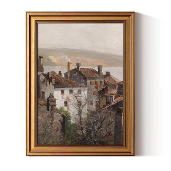 ARPEOTCY plátená potlač s rámom, malá vintage nástenná dekorácia, nástenné umenie do obývacej izby,