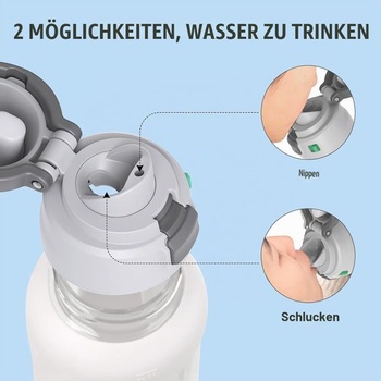 Skleněná láhev na vodu BLUEGO BLG-24OWL-White