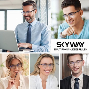 SKYWAY Progresívne multifokálne okuliare na čítanie s anti-modrým svetlom, progresívne šošovky, muži a