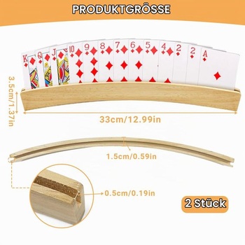 Bellanova 2dielny drevený držiak na hracie karty 33 cm 2 drevo