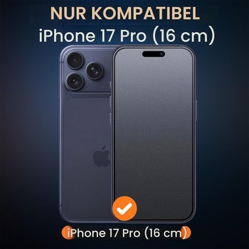 Súprava 2 matných ochranných fólií s 360° krytom pre iPhone 17 Pro, tvrdené sklo na ochranu súkromia,