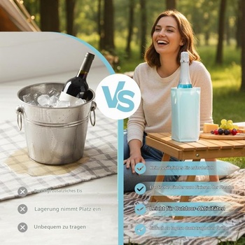 Chladiace puzdro na víno - chladič na fľaše s objemom 750 ml | Chladiace puzdrá na víno ideálne na
