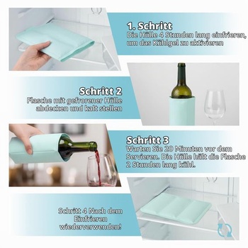 Chladiace puzdro na víno - chladič na fľaše s objemom 750 ml | Chladiace puzdrá na víno ideálne na