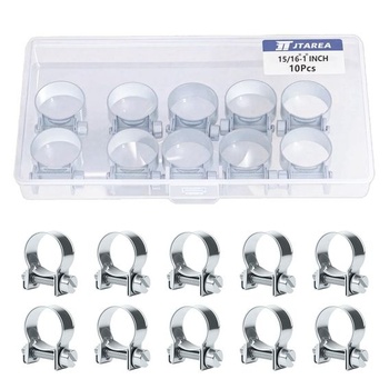 Mini nastaviteľné hadicové svorky 24-26 mm na vstrekovanie paliva, otočné svorky, svorky na