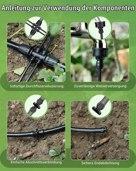 Hadice Pawfly pro kapkovou závlahu 6,35 mm (role 15 m), kapková trubice 6,35 mm s roztečí 15 cm, PE