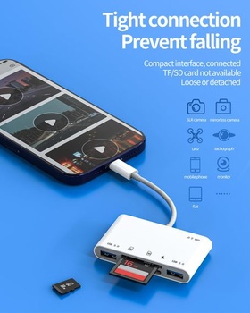 Dokovacia stanica USB-C Hub s TF Micro SD kartou a nabíjacím portom OTG 3.0 typu C (6 v 1) pre Apple