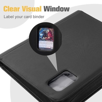 Album na sběratelské karty ProCase s okénkem pro 324 Toploader, 9kapesní pořadač pro karty 3'' x