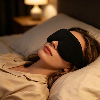 3D nočná maska ​​do očných jamiek, maska ​​na spanie na spanie na boku