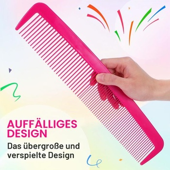Hohopeti obrie hrebeň ružový veľký hrebeň na vlasy rekvizita pre párty dekorácie klaun rekvizity a