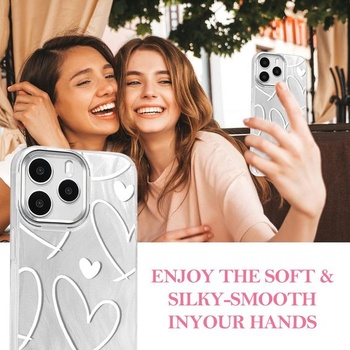 Pouzdro WOWUDI pro Redmi Note 13 PRO 4G/Xiaomi Poco M6 PRO 4G, roztomilý design srdce pro dívky a
