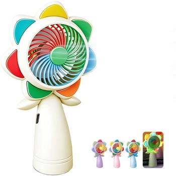 LUKIUP Prenosný mini ventilátor so svetlom, ručný…