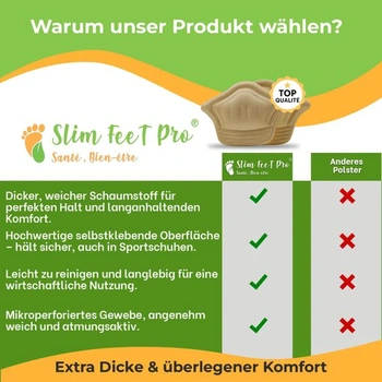 Černé polštářky na podpatky Crown – 6 párů Slim Feet Pro | 3D pohodlí, proti tření, nastavení