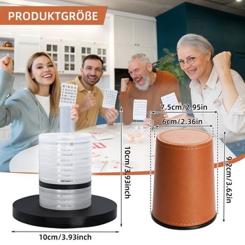 Súprava Schocken s príbormi Schocken, 6 kalíšky na kocky a 30 kockami (hnedá, biela, čierna)