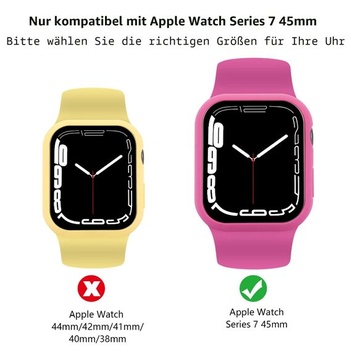 4dielne púzdro s ochranou obrazovky pre Apple Watch Series 9/8/7 45mm čierne (4 kusy)