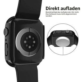 4dielne púzdro s ochranou obrazovky pre Apple Watch Series 9/8/7 45mm čierne (4 kusy)