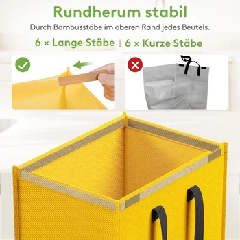Systém třídění odpadu Lifewit s víkem, koš se 3 přihrádkami, každá o objemu 75 l,