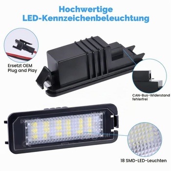 URAQT LED osvetlenie ŠPZ, 2 x 6500 K osvetlenie ŠPZ 400Lm zadné svetlá biele osvetlenie ŠPZ 12V