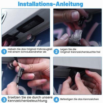 URAQT LED osvetlenie ŠPZ, 2 x 6500 K osvetlenie ŠPZ 400Lm zadné svetlá biele osvetlenie ŠPZ 12V