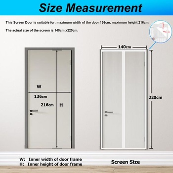 Síť proti hmyzu na dveře 140x220 cm, magnetická síť proti hmyzu na balkonové dveře, ochrana proti