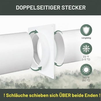 Příruba ventilačního potrubí Vent Systems 150 mm - 2 kusy - plastová spojovací deska potrubí -