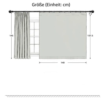 TOPICK 100% zatemňovacie závesy, sada 2 kusov, biele, V 145 x Š 140 cm (balenie po 2 ks)