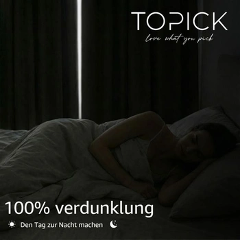 TOPICK 100% zatemňovacie závesy, sada 2 kusov, biele, V 145 x Š 140 cm (balenie po 2 ks)