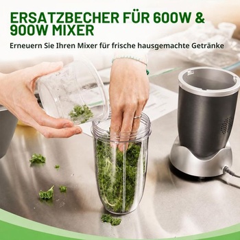 Odšťavňovací kelímky (2 kusy) Kompatibilní s mixéry Nutribullet 600W/900W