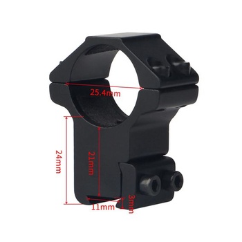 Taktický profilový kroužek puškohledu, montážní kroužky 25,4 mm, adaptér s 11mm lištou