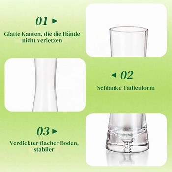 Skleněné vázy Hewory 6 Ks 25 cm