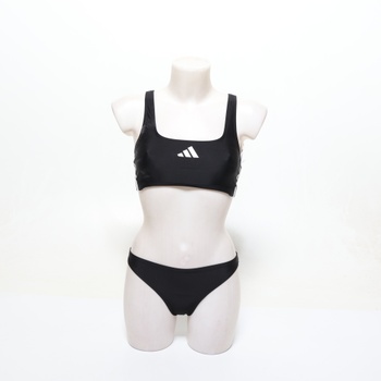 Dámske bikiny adidas s 3 pruhmi a V-Back, veľkosť 36, čierne / biele