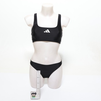 Dámske bikiny adidas s 3 pruhmi a V-Back, veľkosť 36, čierne / biele