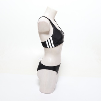 Dámske bikiny adidas s 3 pruhmi a V-Back, veľkosť 36, čierne / biele