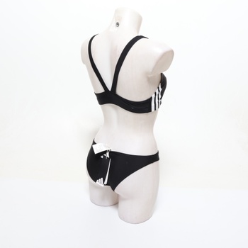 Dámske bikiny adidas s 3 pruhmi a V-Back, veľkosť 36, čierne / biele
