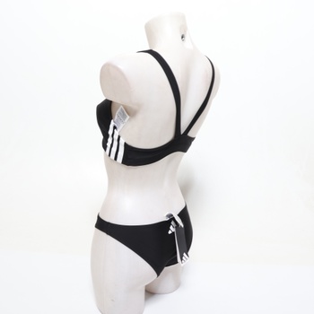 Dámske bikiny adidas s 3 pruhmi a V-Back, veľkosť 36, čierne / biele