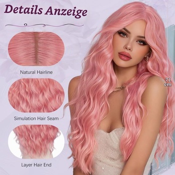 Dámská paruka Sofeiyan 70 cm růžová