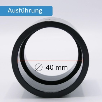 PVC tvarovka s lepiacou objímkou ​​40mm spojka potrubia - 16 barov - bm044 40mm 1