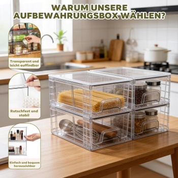 Úložný box Ribech průhledné