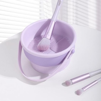 MSQ Skladacia silikónová miska na štetce na make-up, podložka na čistenie štetcov Mauvedives