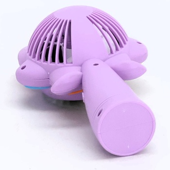 Ruční ventilátor Aohcae s květinovým vzorem, LED osvětlením, mini ventilátor, dobíjecí USB,
