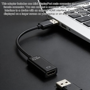 Adaptér HENGBIRD Mini DisplayPort na HDMI 4K, prevodník kábla Mini DP na HDMI pre Thunderbolt 2