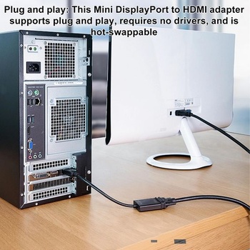 Adaptér HENGBIRD Mini DisplayPort na HDMI 4K, prevodník kábla Mini DP na HDMI pre Thunderbolt 2
