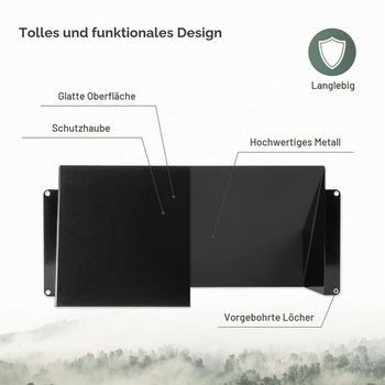 Kryt vetracej mriežky Vent Systems 250 x 120 mm čierny - pozinkovaná oceľ, kryt výfukovej mriežky -
