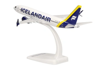 Model letadla Herpa Snap-Fit Icelandair Boeing 737 Max 8 - žlutý ocasní pruh, miniatura v měřítku