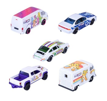 Súprava autíčok Majorette Care Bears, 5 kovových autíčok, každé cca 7,5 cm