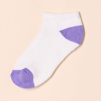 Detské unisex nízke bavlnené ponožky s prešívaním Amazon Essentials, 2-3 roky, biele/biele s farebným