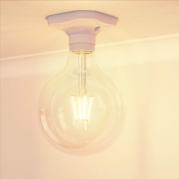 Ledscom.de Stropní svítidlo/objímka ELEKTRA, bílá, 1x E27 max. 60W bílá 1 kus (1 balení)