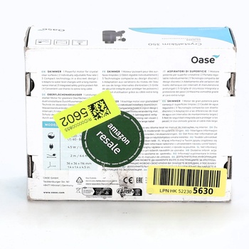 OASE 86942 CrystalSkim 350, odpeňovač do akvária, vhodný pre sladkovodnú aj slanú vodu, 4,5 W, čierny