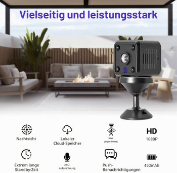 Mini WiFi kamera Diyuna 1080P HD X6 čierna
